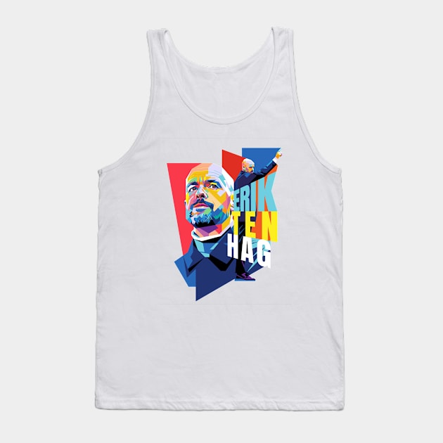 Erik Ten Hag Pop Art Tank Top by Laksana Ardie Store